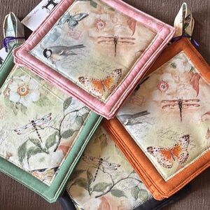 Floral and Butterfly Pot Holder